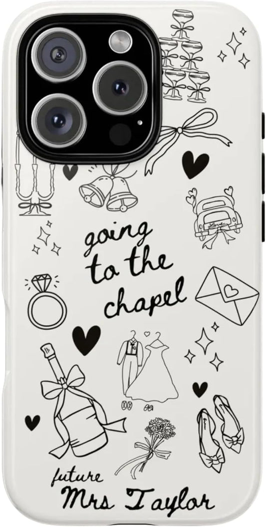 Future Mrs Phone Case Personalized Gift for Bride to Be, Going to The Chapel Phone Case, Custom Gift for Bridal Shower, Engagement Gifts for Anniversary, Bridal Shower Gifts Multicolor