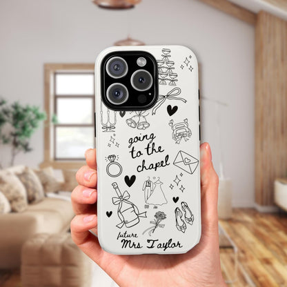 Future Mrs Phone Case Personalized Gift for Bride to Be, Going to The Chapel Phone Case, Custom Gift for Bridal Shower, Engagement Gifts for Anniversary, Bridal Shower Gifts Multicolor