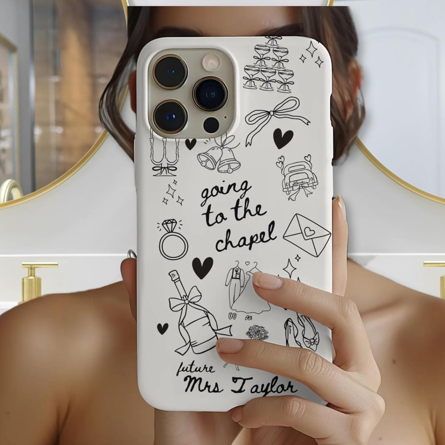 Future Mrs Phone Case Personalized Gift for Bride to Be, Going to The Chapel Phone Case, Custom Gift for Bridal Shower, Engagement Gifts for Anniversary, Bridal Shower Gifts Multicolor