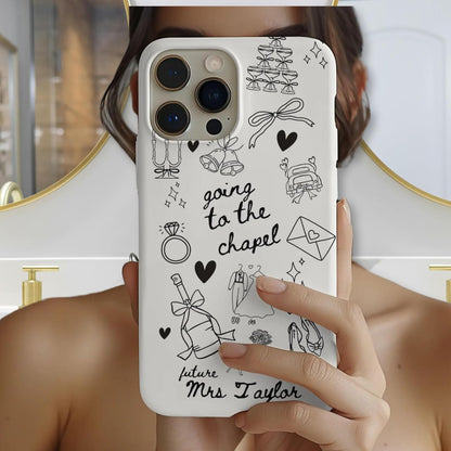 Future Mrs Phone Case Personalized Gift for Bride to Be, Going to The Chapel Phone Case, Custom Gift for Bridal Shower, Engagement Gifts for Anniversary, Bridal Shower Gifts Multicolor