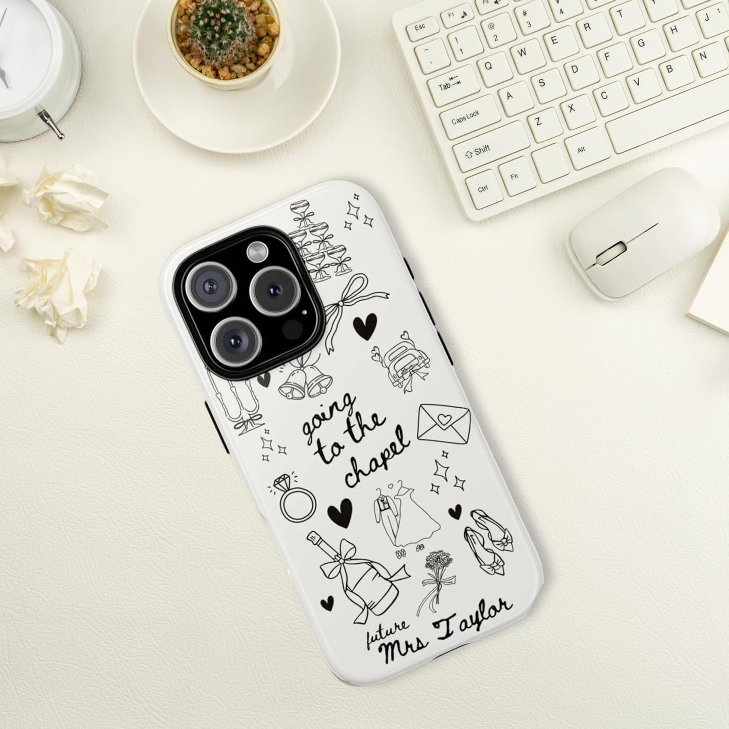 Future Mrs Phone Case Personalized Gift for Bride to Be, Going to The Chapel Phone Case, Custom Gift for Bridal Shower, Engagement Gifts for Anniversary, Bridal Shower Gifts Multicolor
