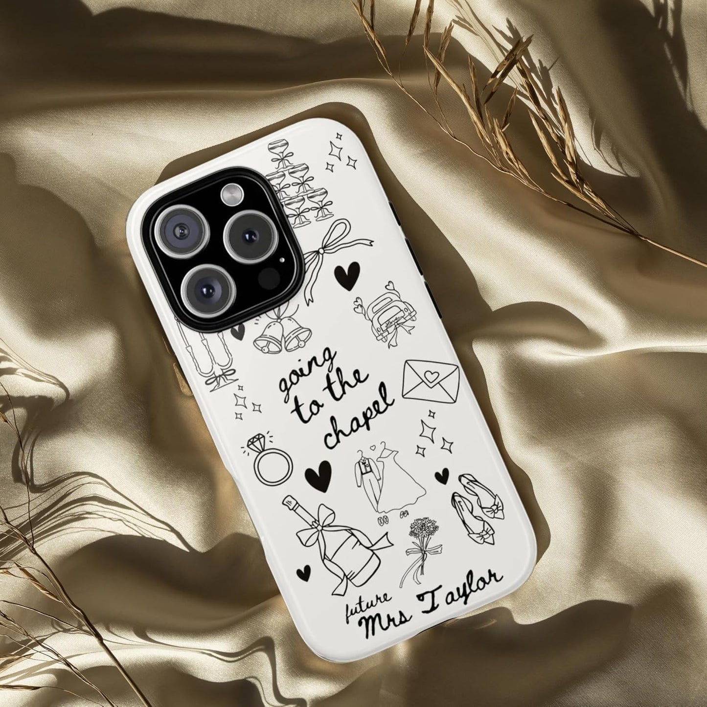 Future Mrs Phone Case Personalized Gift for Bride to Be, Going to The Chapel Phone Case, Custom Gift for Bridal Shower, Engagement Gifts for Anniversary, Bridal Shower Gifts Multicolor
